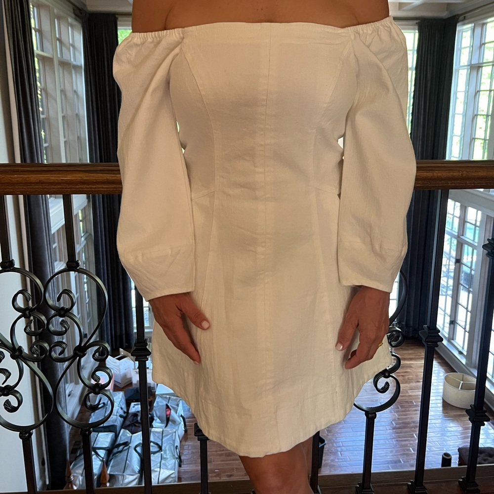 ASTR The Label White Denim Dress